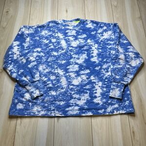 GOODBOY Cloudy Sky Crewneck Sweater Pullover Blue/White Womens Size 2XL